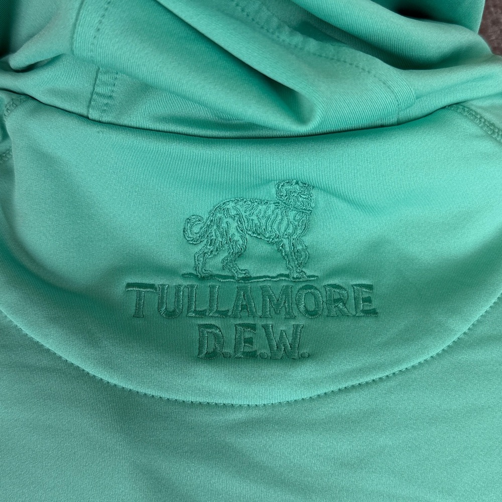 Swannies Long Sleeve Hooded 1/4 Zip Golf Jacket Blue Green Mens L Tullamore Dew - Picture 9 of 9